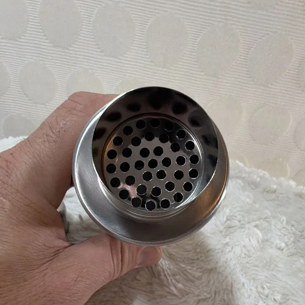 Wild Turkey Bourbon Stainless Steel Mini Cocktail Shaker Strainer Lid 7”